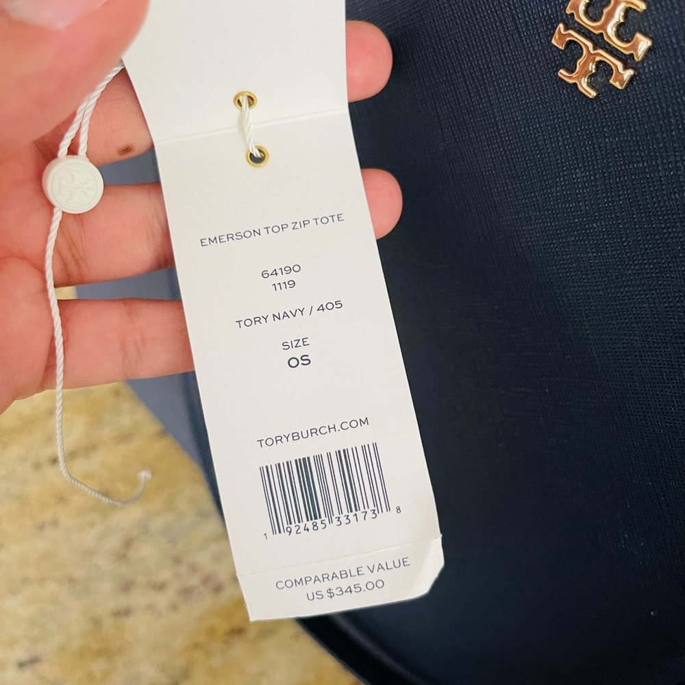 New💙 Tory Burch Emerson top zipper tote & matching wallet - Picture 8 of 12